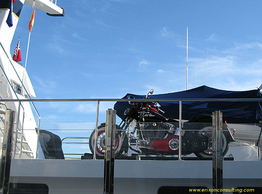 Harley Davidson on the deck